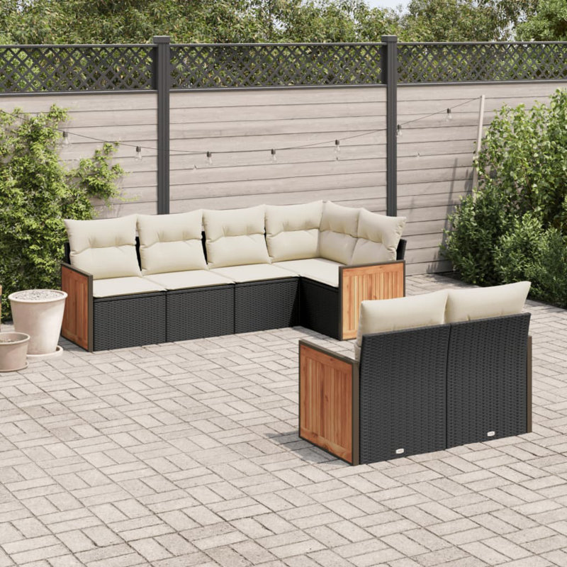 Ensemble de canapé de jardin Vidaxl - noir