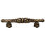 Acanthus 3 inches c.c. pull Romanesque style with column base in Gilded Mercury-182149496-182149497