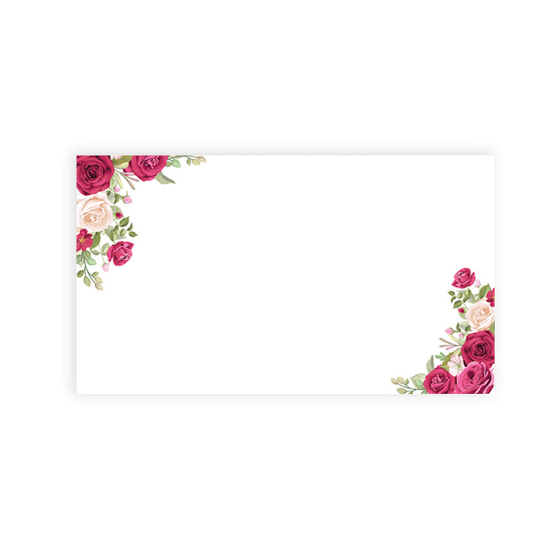 Ensemble de 60 cartes de table Nude et Deep Red Roses