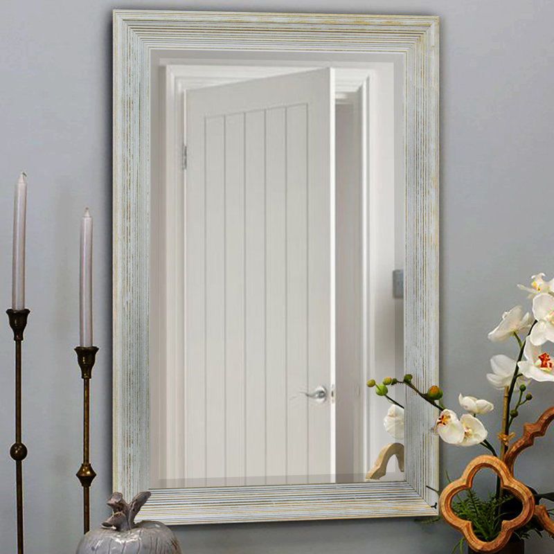 Miroir de salle de bain Kerber, H 35 po x l 35 po, Bois naturel