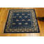 Antique Square Shape Navy Blue Color Chinese Bats Ningxia Rug