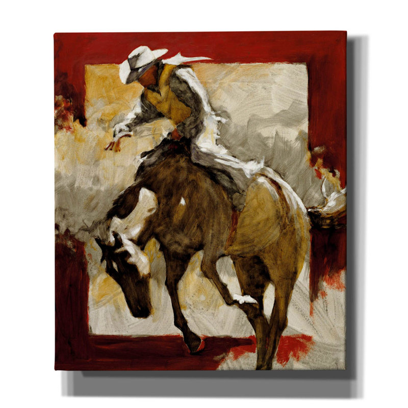 «Countdown In Red» par J.E. Knauf, art mural sur toile, H 30 po x l 26 po x P 1,5 po