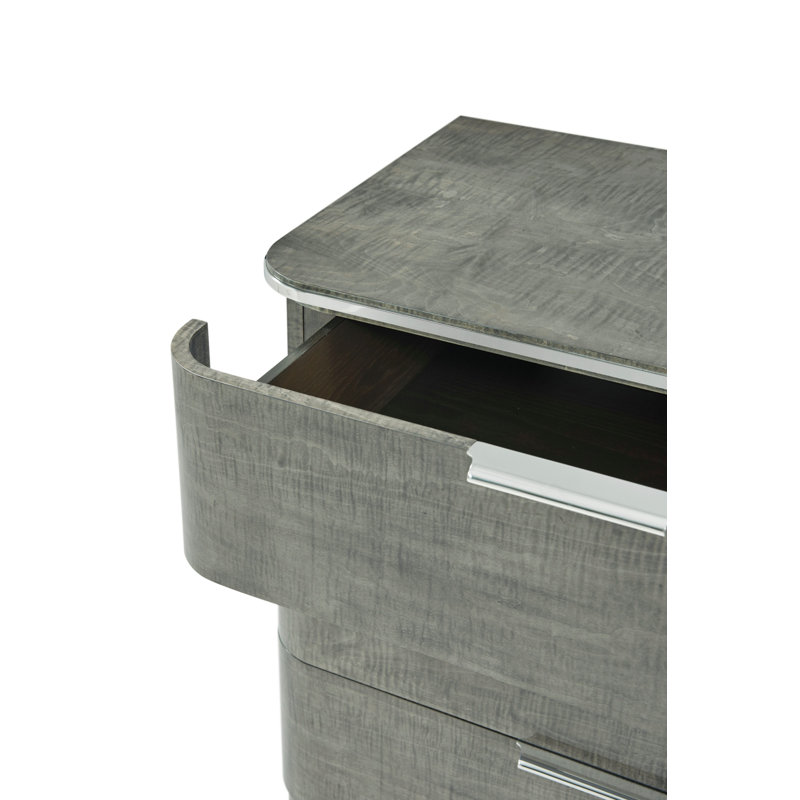 Hudson 3 - Drawer Solid Wood Nightstand
