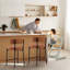 Tabouret 34,25 "H 34,25" avec dossier courbé-2024597762