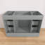 Meuble-lavabo de 48 po sans lavabo supérieur, base d'armoire seulement, rangement de salle de bain à 6 tiroirs, conception à deux portes, eau, résistant aux taches, gris, non assemblé-118473470