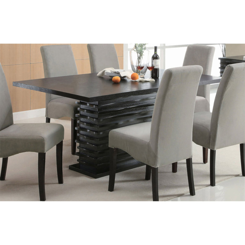 Monette Black Rectangle Dining Table