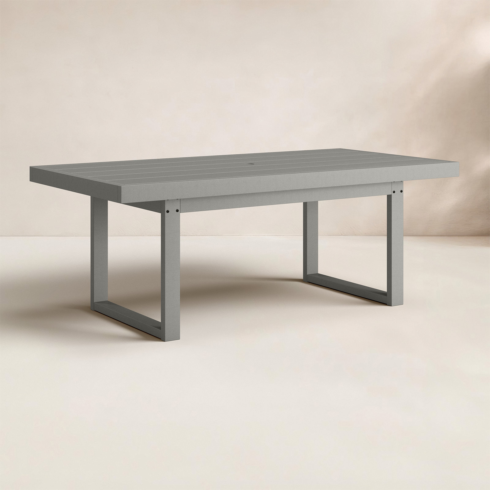 POLYWOOD® Edge 78" Patio Dining Table, Gray
