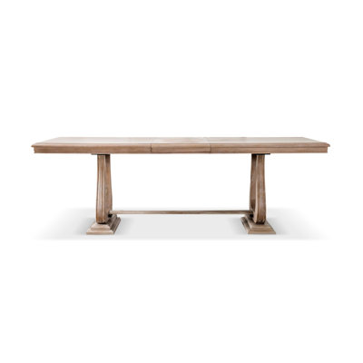 Table de salle à manger transitionnelle l 90 po, naturel vieilli