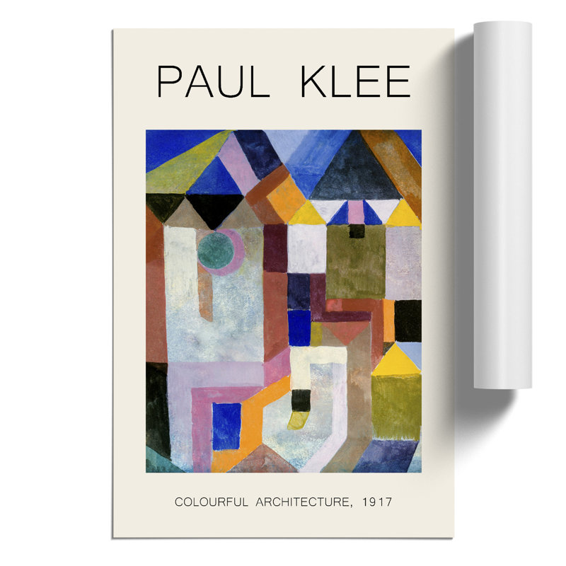 Colorful Architecture Print by Paul Klee - Frameless Print, 30cm H x 21cm W x 0.1cm D