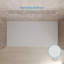 Receveur de douche rectangulaire extra-plat Lenora 183 cm x 91 cm avec bonde latérale dissimulée, blanc uni