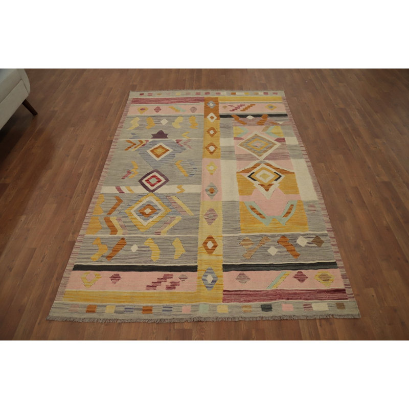 Tapis kilim en laine tissé à la main 5 x 7
