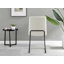 Round Concrete Effect & Black Legs Dining Table With Storage Shelf & 4 Luxury Velvet Dining Chairs-73584461