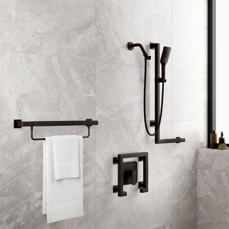 Seville 24-in Safety Bar Slip Resistant ADA Compliant 500 lb Weight Capacity, Oil Rubbed Bronze