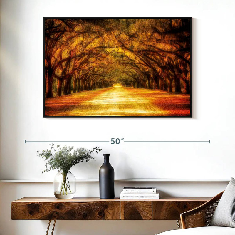 Oak Tree Road, Cadre flottant noir, 40 po x 27 po