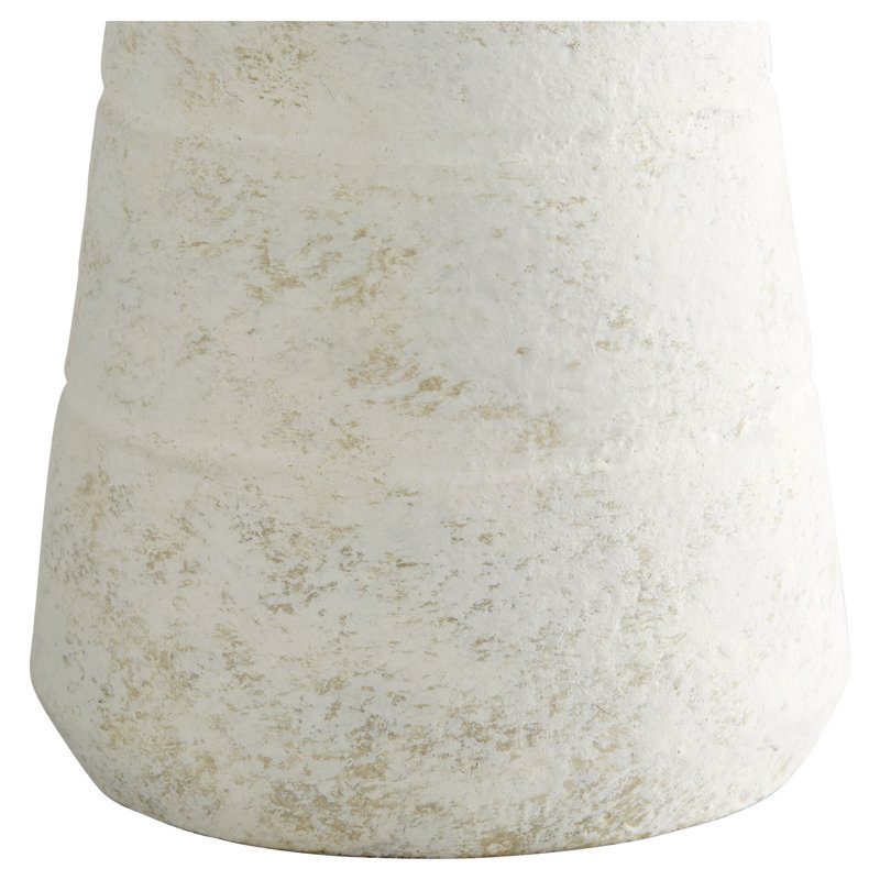 Thera Handmade Ceramic / Porcelain Table Vase, White, 19.5" H x 7" W x 7" D