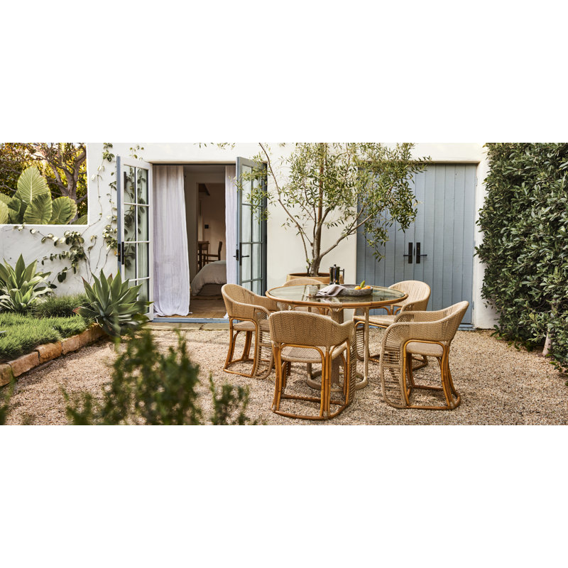 Glen Ellen Round Glass Dining Table