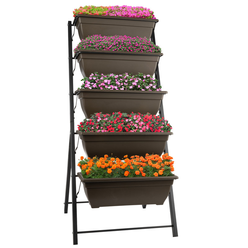 Lits de jardin surélevés Clymer - Jardinière verticale à 5 niveaux - Jardinières pour plantes d'extérieur - Accessoires de jardinage et de serre par Pure Garden