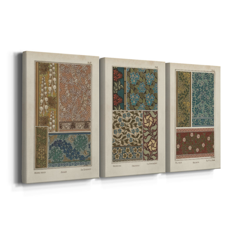 Nouveau décoratif X - Toile tendue avec châssis sur mesure - 3 pièces, H 12 po x l 24 po