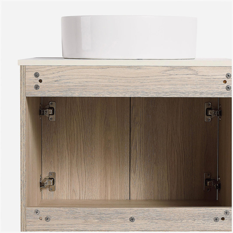 Ensemble de meuble-lavabo mural 24 po avec lavabo en céramique, 24"