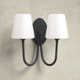 Arcus 2 Light Steel Dimmable Wallchiere