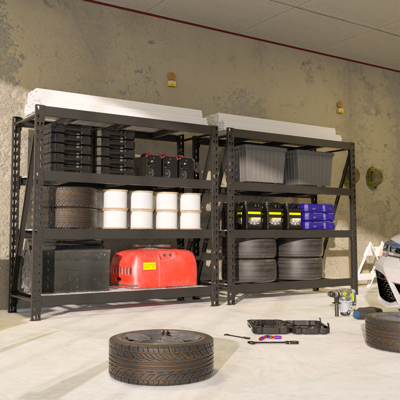 Étagère de garage 68 po à 4 niveaux 68 po, l 68 po x P 24 po x H 65 po, capacité de 7200 lb