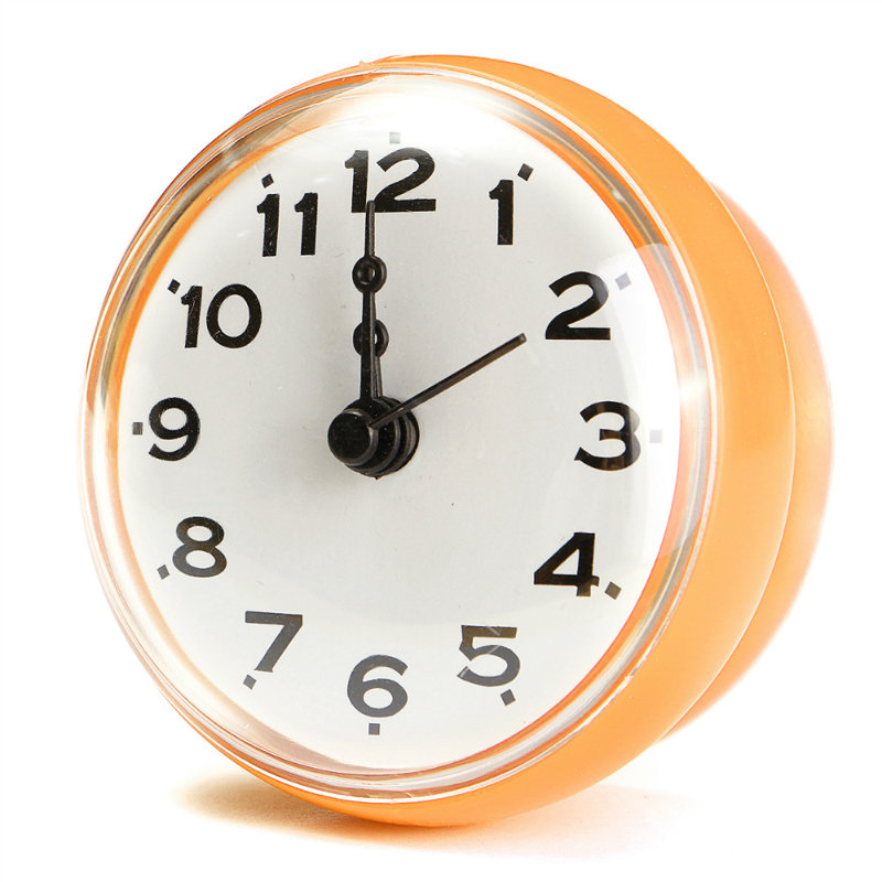 Analog Electric Tabletop Clock, Orange