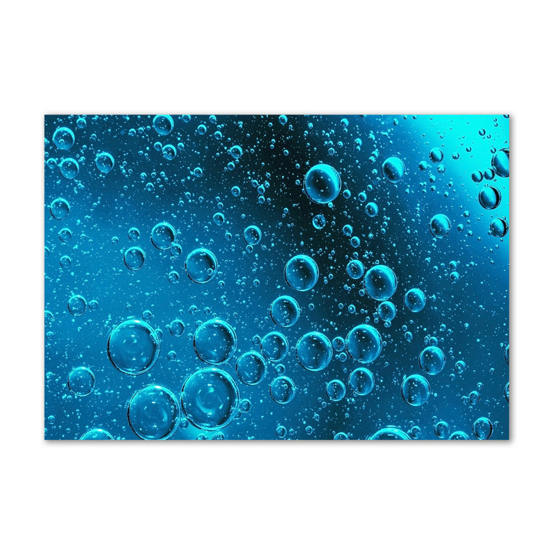 Bubbles Under Water - Print, 70cm H x 100cm W x 4cm D, Glass