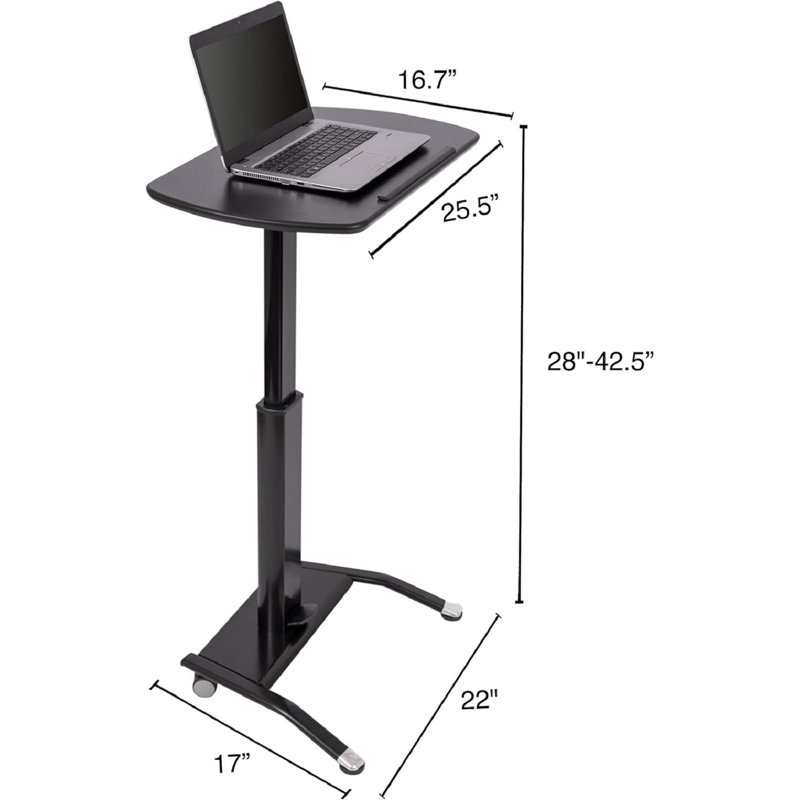 Bureau debout rectangulaire l 25,5 po Minika