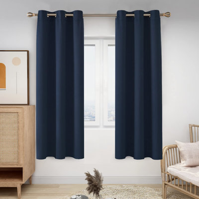 Grommet Top Thermal Insulated Room Darkening Window Curtain Panels (Set Of 2)
