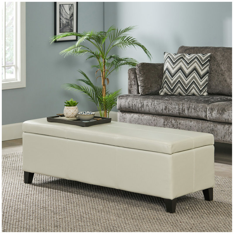 GLOUSTER RANGEMENT OTTOMAN V2, Ivoire ivoire