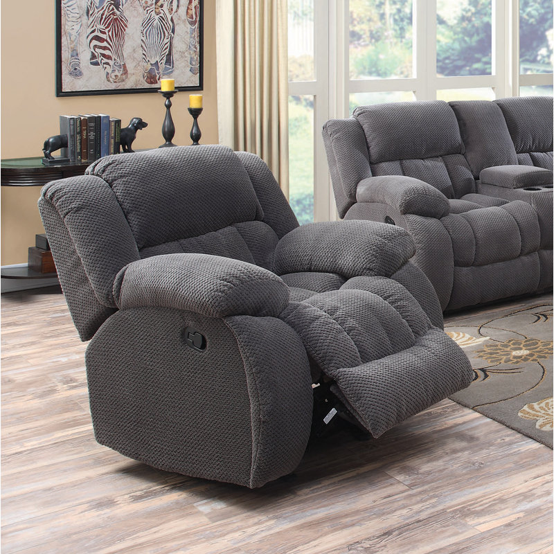 Fauteuil inclinable manuel oscillant standard de 42 po de largeur Carlingcott, Anthracite