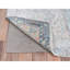 Tapis oriental mat 2 po x 2 po 9 po ivoire en persan vieilli Kerman