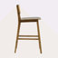 Tabouret de bar d'intérieur en bois, finition noyer, ensemble de 2