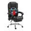 Fauteuil de massage à 6 pointes vibrantes, fauteuil d'ordinateur inclinable chauffant en cuir de polyuréthane à hauteur réglable, repose-pieds-362763353