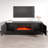 Horus 78.7" Modern TV Stand with Electric Fireplace, Matte Finish, Media Storage-621347442