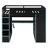 Full Wood Gamer Loft Bed With RGB Light & Storage Desk-70182986