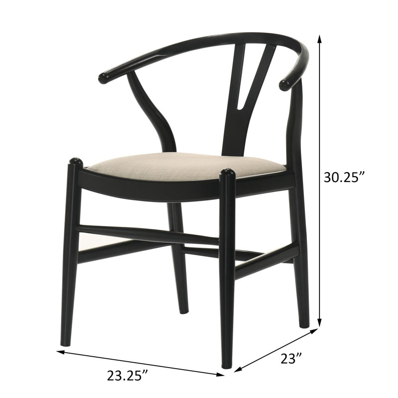 Ensemble de chaises d'appoint rembourrées en noir et beige Camerota (ensemble de 2)