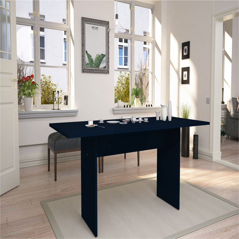 Table de salle à manger Contemporary, H 29,92 po x l 67,91 po x P 32,48 po, Bleu très foncé