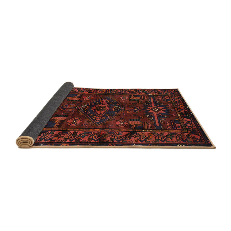 Tapis jaune clair / marron / noir Hagert Southwestern, Rond 7 pi