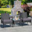 Ensemble de conversation de patio en rotin avec coussins 3 pièces-1189316497