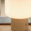 Lampe champignon miniature miniature, commande tactile de charge sans fil 5 W, abat-jour en verre réglable à température de couleur 3, lumière ambiante DEL, jaune moutarde