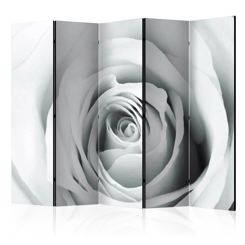 Dzadur 225cm W x 172cm H 5 - Panel Solid Wood Folding Room Divider