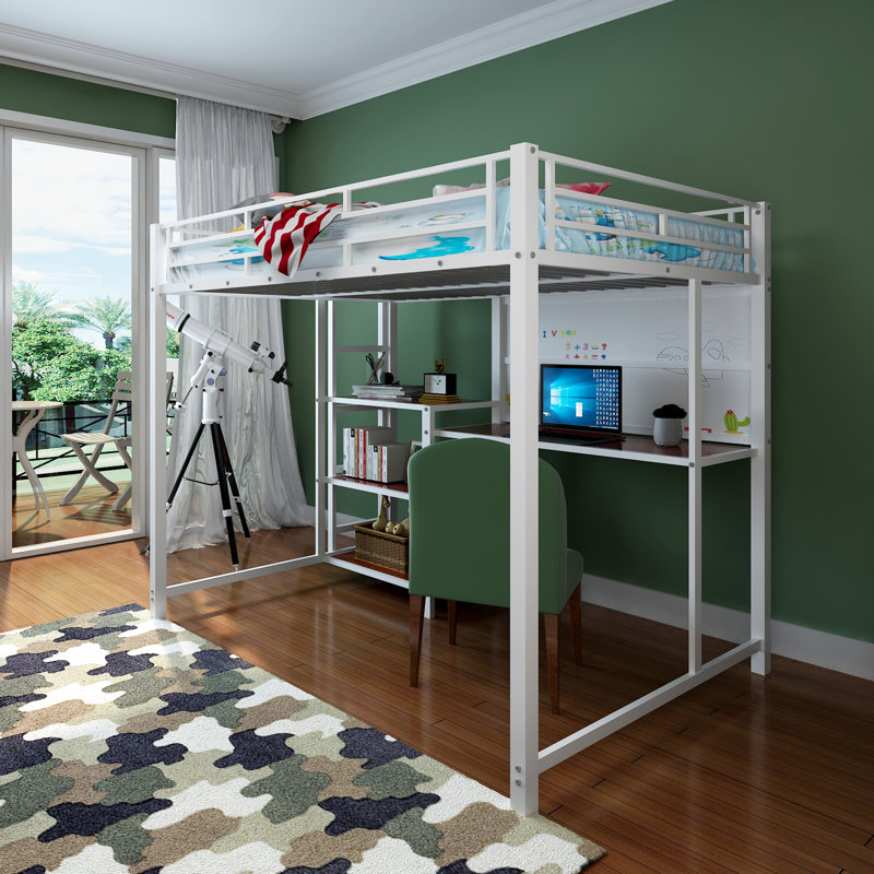 Abhijay Kids Loft Bed, Full, White