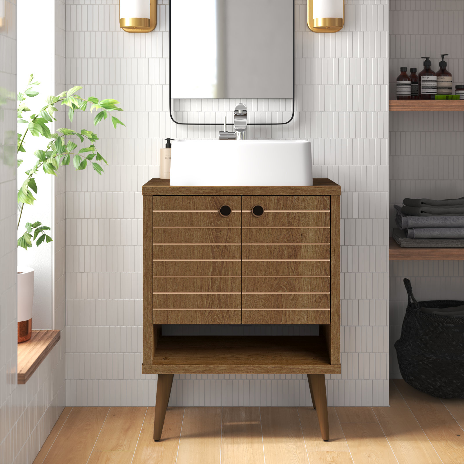 Mercury Row® Altom 23.62'' Single Bathroom Vanity with Manufactured ...