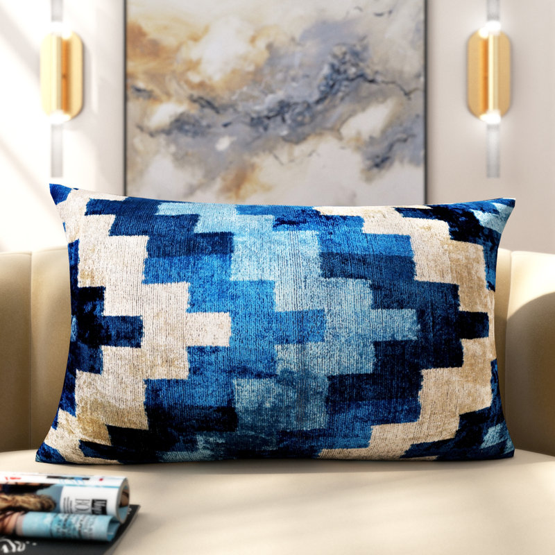 Lumbar Pillow Cover & Insert, Blue