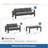 3-Piece Modern Aluminum Patio Conversation Set-436070579