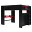  Lit mezzanine double avec bureau réglable, rangement pour garde-robe et éclairage RVB, rouge-1081698897