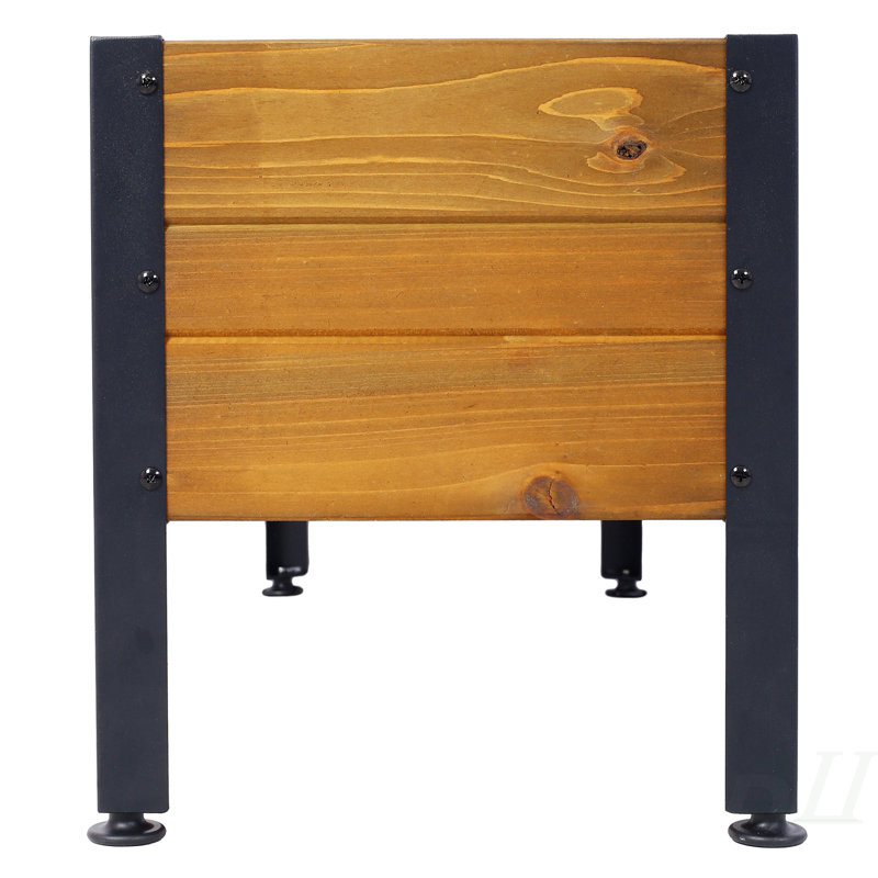 Lit surélevé rectangulaire en bois pour jardin