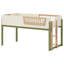 Lit mezzanine double Evren avec échelle, coloris tricolore