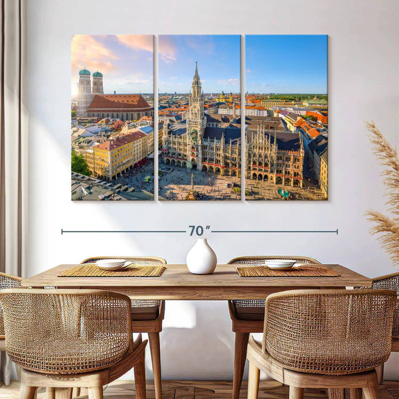 Munich Skyline, 42" H x 65" W